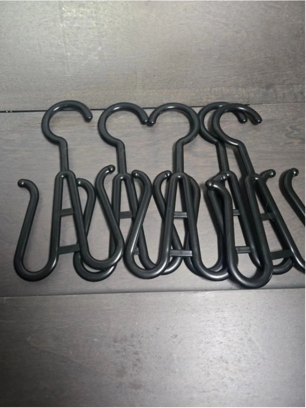 Purple Bags with Black Hangers One Size
